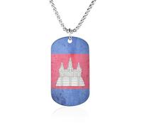 The Vintage Flag of Cambodia Novelty Pendants Necklaces Custom Titanium Steel Memorial Necklace Jewelry Gift