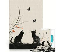 The Vintage Playing Kitten 1000 Piece Jigsaws for Teenagers Puzzle Strong Logic Toy Relaxed Mind Clear Edge Bday Surprise (38x52cm)