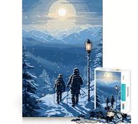 The Vintage Storm Hikers Jigsaw Puzzles 1000 Pieces for Adults Reason Skill Toy Calm Relax Exact Cut Heartfelt Gift (38x52cm)