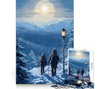 The Vintage Storm Hikers Jigsaw Puzzles 1000 Pieces for Adults Reason Skill Toy Calm Relax Exact Cut Heartfelt Gift (38x52cm)