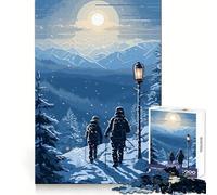The Vintage Storm Hikers Jigsaw Puzzles for Teenagers 1000 Piece Pure Logic Toy Quiet Calm Clean Cut Wall Art Decor (50x75cm)