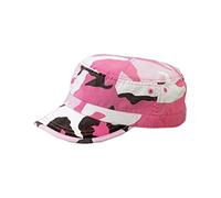 The Vintage Year Washed Cadet Cotton Twill Adjustable Military Radar Caps - pink - One Size