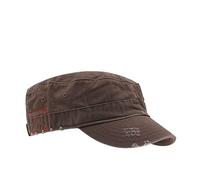 The Vintage Year Washed Cotton Distressed Cadet Hat - Tactical Military Baseball Cap for Men & Women, Outdoor Casual Wear, Distressed Brown, One size