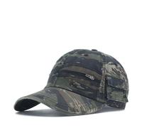 The Vintage Year Zipper Pocket Washed Cotton Sandwich Adjustable Baseball Cap, Tiger Camo, One size