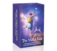 The Violet Veil Tarot Set, 78 Pieces, 13x8 cm, Card Game with Paper Instructions, Calm Dream World Theme