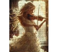 The Violin Woman Jigsaw Puzzle 2000 Piece, Puzzles for Adults 2000, The Impossible Challenge, Jigsaw Puzzle Games Classic Educational, Wooden Puzzles, for Home Wall Decoration Gift FNKL1-1038