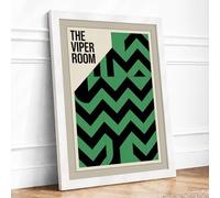 The Viper Room Geometric Framed Wall Art Print A2 (59.4×42cm) White, Wall Decor for Living Room, Bedroom, Office & Home, Ready to Hang, Art Gift