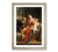 The Virgin and Child by Peter Paul Rubens Framed Print | A2 Oak Framed Wall Art | Ready to Hang | Modern Nature Picture | Living Room Bedroom Lounge Office