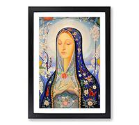 The Virgin by Joseph Stella Framed Print | A2 Black Framed Wall Art | Ready to Hang | Modern Nature Picture | Living Room Bedroom Lounge Office