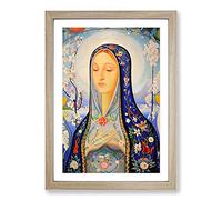 The Virgin by Joseph Stella Framed Print | A2 Oak Framed Wall Art | Ready to Hang | Modern Nature Picture | Living Room Bedroom Lounge Office