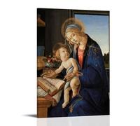 The Virgin Teaching The Infant Jesus to Read - Madonna of The Book 1479 by Sandro Botticelli Wall Art Canvas Prints Hanging Picture Home Decors Idea 16x24inch(40x60cm)