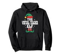 The Virtual Teacher Elf Funny Christmas Matching Family Pullover Hoodie