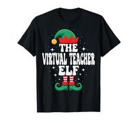 The Virtual Teacher Elf Funny Christmas Matching Family T-Shirt