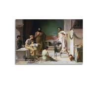 The Visit of A Sick Child to The Temple of Aesculapius by John William Waterhouse Painting Poster Home Decor Wall Art Hanging Picture Print Bedroom Decorative Room Aesthetic 24x36inch(60x90cm)