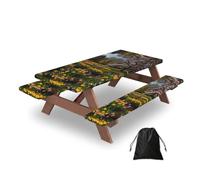 The vitality of spring Rectangular water-repellent picnic tablecloths, outdoor camping, picnic, BBQ