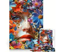 The Vivid Flower 1000 Pieces Jigsaw Puzzles for Teenagers Cognitive Toy Gentle Leisure Pattern Assembly Fine Art Piece (38x26cm)