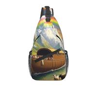 The Vivid Noah'S Ark Crossbody Shoulder Bag Travel Chest Pack Sling Backpack For Men Hiking Daypack