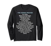 The Vodka Prayer - Funny Martini & Cosmo Drinking Parody Long Sleeve T-Shirt