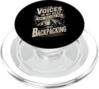 The Voices In My Head Are Telling Me Go Backpacking PopSockets PopGrip for MagSafe