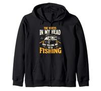 The Voices In My Head Are Telling Me To Go Fishing - Angler Zip Hoodie