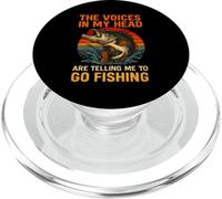 The Voices in My Head are Telling Me to Go Fishing Bass Fish PopSockets PopGrip for MagSafe