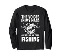 The Voices in My Head are Telling Me to Go Fishing Long Sleeve T-Shirt