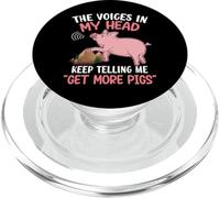 The Voices In My Head Keep Telling Me Get More Pigs PopSockets PopGrip for MagSafe
