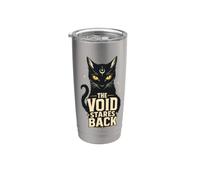The Void Stares Back Black Moon Celestial Stainless Steel Insulated Tumbler