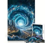 The Vortex City Jigsaw Puzzles 1000 Piece for Teenagers Improve Memory Relaxing Fun Sharp Edge Unique Gift (38x52cm)