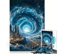 The Vortex City Jigsaw Puzzles for Adults 1000 Pieces Brain Challenge Toy Quiet Fun Precise Cut Wall Art Decor (50x75cm)