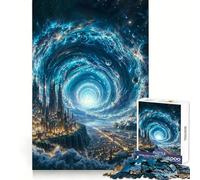The Vortex City Jigsaw Puzzles for Adults 1000 Pieces Brain Challenge Toy Quiet Fun Precise Cut Wall Art Decor (50x75cm)
