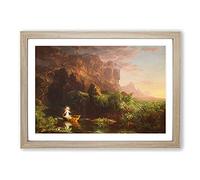 The Voyage of Life Childhood by Thomas Cole Framed Print | A2 Oak Framed Wall Art | Ready to Hang | Modern Nature Picture | Living Room Bedroom Lounge Office