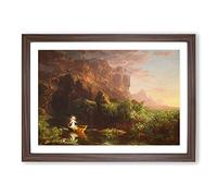 The Voyage of Life Childhood by Thomas Cole Framed Print | A2 Walnut Framed Wall Art | Ready to Hang | Modern Nature Picture | Living Room Bedroom Lounge Office