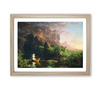 The Voyage Of Life Childhood By Thomas Cole Framed Wall Art Print A3 Oak
