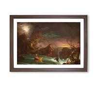The Voyage of Life Manhood by Thomas Cole Framed Print | A2 Walnut Framed Wall Art | Ready to Hang | Modern Nature Picture | Living Room Bedroom Lounge Office