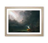 The Voyage Of Life Old Age By Thomas Cole Classic Painting Framed Print | A4 Oak Framed Wall Art | Ready to Hang | Classic Historical Picture | Living Room Bedroom Lounge Office