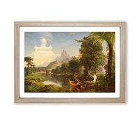 The Voyage of Life Youth by Thomas Cole Framed Print | A2 Oak Framed Wall Art | Ready to Hang | Modern Nature Picture | Living Room Bedroom Lounge Office