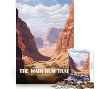 The Wadi Rum Trail, Jordan 1000 Piece Jigsaw Puzzles for Adults Jigsaw Mind Training Gentle Pastime Laser Cut Meaningful Gift (50x75cm)