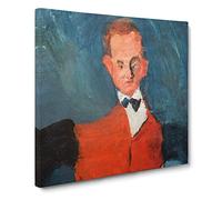 The Waiter by Chaim Soutine Canvas Print | Gallery Wrapped 30mm Frame Wall Art | 14x14 inches | Ready to Hang | Modern Picture | Living Room Bedroom Lounge Office