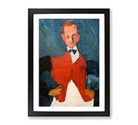 The Waiter By Chaim Soutine Classic Painting Framed Print | A2 Black Framed Wall Art | Ready to Hang | Classic Historical Picture | Living Room Bedroom Lounge Office