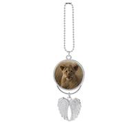 The Waiting Lion Cub Car Hanging Ornament Rear View Mirror Pendant Cute Car Mirror Aesthetic Decor Funny Auto Pendant Auto Charms Gifts for Men Women Silver-style
