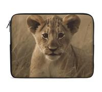 The Waiting Lion Cub Laptop Sleeve Case 10inch Shockproof Slim Computer Bag 10-17 Inch Traveling Carrying Laptop Briefcase for Women Men Waterproof Compatible with MacBook Air, Hp, Dell, Lenovo