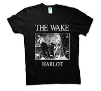 The Wake Harlot Sisters of Mercy Gothic Mens T-Shirt Printed Graphic Top Unisex Black Tee XL