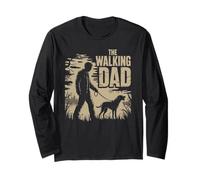 The Walking Dad for Father's Day Walking and Dogs Dad Long Sleeve T-Shirt