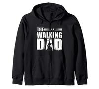 The Walking Dad Happy Father's Day, Dad Short Sleeve Graphic Zip Hoodie