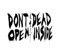 The Walking Dead Does Not Open Dead Inside Quotes Wall Decals PVC 32x46.3cm Waterproof Small Black