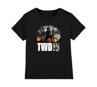 The Walking Dead Group Action Pose Kids T Shirt, Black, 7-8