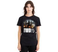 The Walking Dead Group Action Pose Ladies T Shirt, Black, XX-Large