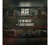 The Walking Dead: Survivors - 1.6 M Meat + 1,000 Rubies Direct Top-Up - GLOBAL