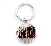 The Walking Dead Theme Keychain Figure Photo Glass Cabochon Keyring The best Friend Gift